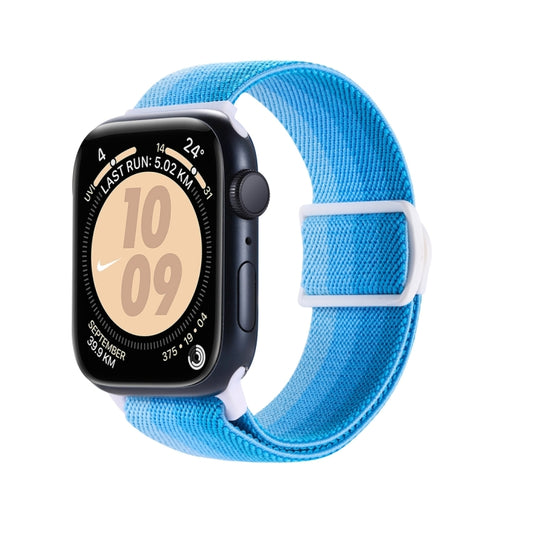 For Apple Watch Ultra 49mm Carbon Fiber Texture Snap Buckle Nylon Watch Band(Gradient Blue) - Watch Bands by buy2fix | Online Shopping UK | buy2fix