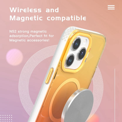 For iPhone 15 Plus TGVIS Aurora Series MagSafe Magnetic Phone Case(Gradient Orange) - iPhone 15 Plus Cases by TGVIS | Online Shopping UK | buy2fix