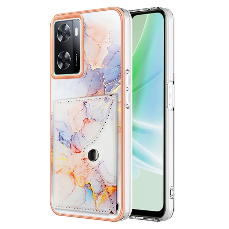 For OnePlus Nord N300 Marble Pattern IMD Card Slot Phone Case(Galaxy Marble White) - OnePlus Cases by buy2fix | Online Shopping UK | buy2fix