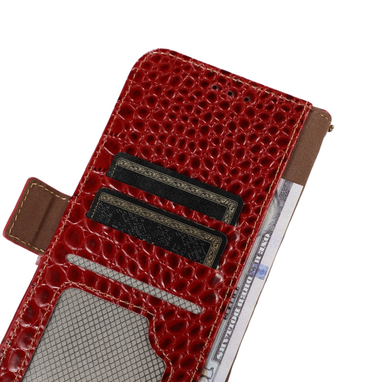 For Google Pixel 9 Crocodile Top Layer Cowhide Leather Phone Case(Red) - Google Cases by buy2fix | Online Shopping UK | buy2fix