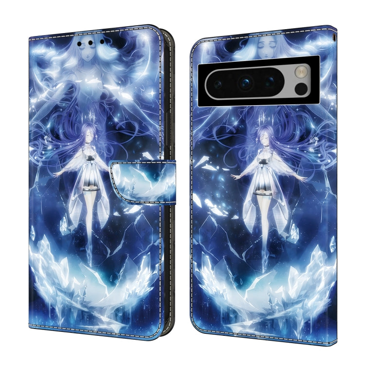 For Google Pixel 9 Crystal Painted Leather Phone case(Magic Fairy) - Google Cases by buy2fix | Online Shopping UK | buy2fix