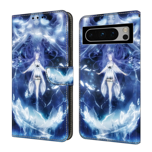 For Google Pixel 9 Pro Crystal Painted Leather Phone case(Magic Fairy) - Google Cases by buy2fix | Online Shopping UK | buy2fix