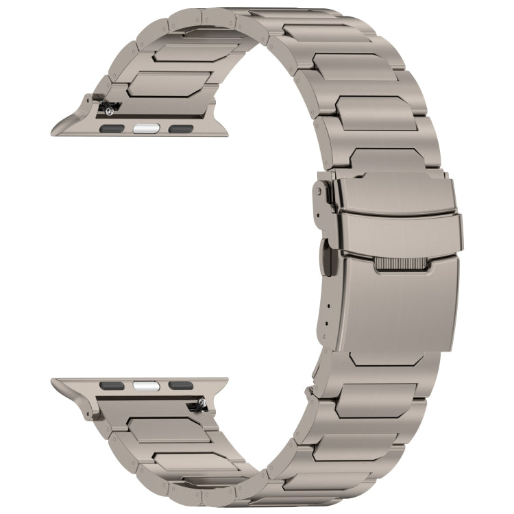 For Apple Watch SE 40mm I-Shaped Titanium Metal Watch Band(Titanium) - Watch Bands by buy2fix | Online Shopping UK | buy2fix