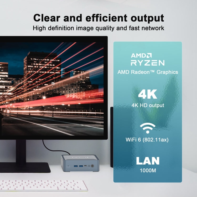GXMO U58 Windows 11 AMD Ryzen 7-5800U 8 Core Processor Mini Computer, Specification:16GB+512GB - Windows Mini PCs by GXMO | Online Shopping UK | buy2fix
