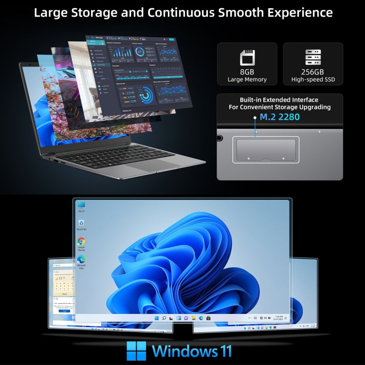 BMAX S14 Plus Notebook PC, 8GB+256GB , 14 inch Windows 11 Intel Gemini Lake N4100(US Plug) - Others by BMAX | Online Shopping UK | buy2fix