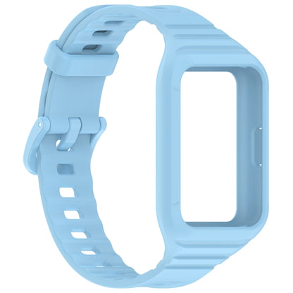 For Samsung Galaxy Fit 3 Solid Color Integrated TPU Watch Band(Light Blue) - Watch Bands by buy2fix | Online Shopping UK | buy2fix