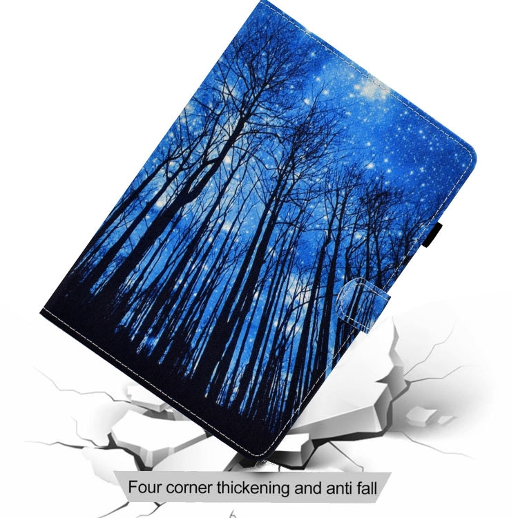 For Lenovo Tab M11 / Xiaoxin Pad 11 2024 Colored Drawing Stitching Smart Leather Tablet Case(Forest) - Lenovo by buy2fix | Online Shopping UK | buy2fix