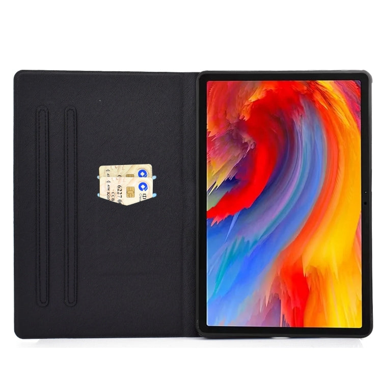 For Lenovo Tab M11 / Xiaoxin Pad 11 2024 Electric Pressed TPU Smart Leather Tablet Case(Blue Butterfly) - Lenovo by buy2fix | Online Shopping UK | buy2fix