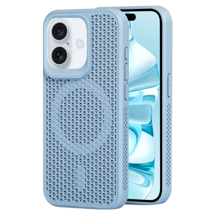 For iPhone 16 MagSafe Magnetic Heat Dissipation Phone Case(Sky Blue) - iPhone 16 Cases by buy2fix | Online Shopping UK | buy2fix