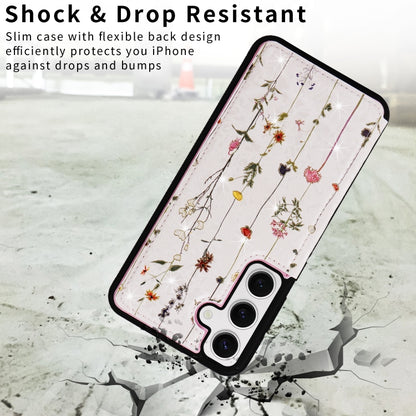 For Samsung Galaxy S25 5G Printed Double Buckle RFID Anti-theft Phone Case(Dried Flower World) - Galaxy S25 5G Cases by buy2fix | Online Shopping UK | buy2fix