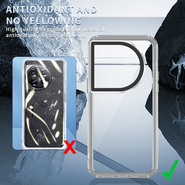 For OnePlus 11/11R/Ace 2 Transparent Acrylic + TPU Shockproof Phone Case(Transparent Black) - OnePlus Cases by buy2fix | Online Shopping UK | buy2fix