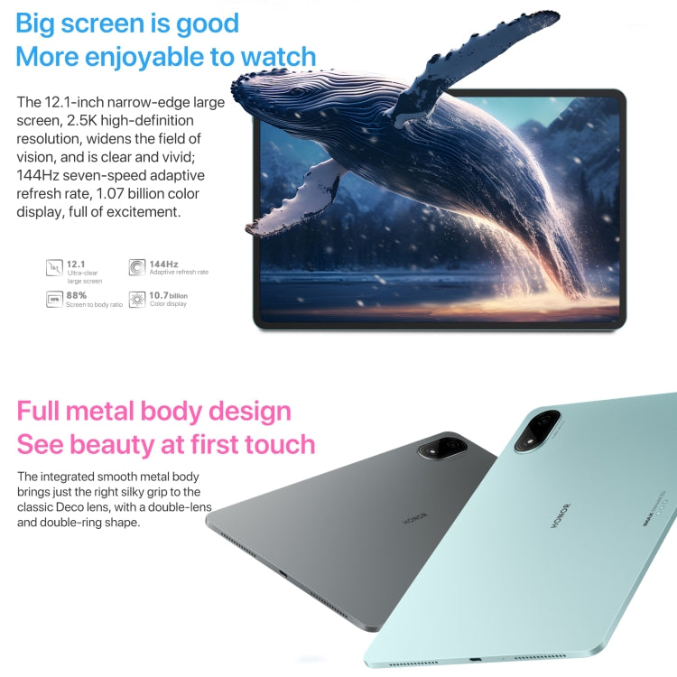 Honor Pad 9 Pro 12.1 inch WiFi, 8GB+256GB, MagicOS 8.0 Dimensity 8100 Octa Core, Not Support Google Play(Grey) - Huawei by Huawei | Online Shopping UK | buy2fix