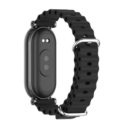 For Xiaomi Mi Band 8 Mijobs GT4 Marine Silicone Breathable Watch Band(Black) - Watch Bands by MIJOBS | Online Shopping UK | buy2fix