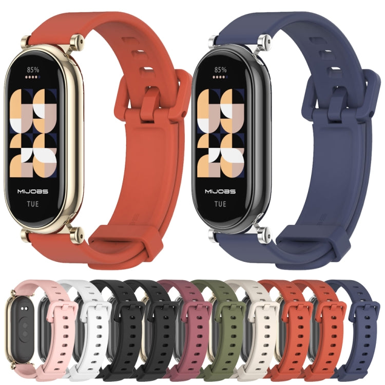 For Xiaomi Mi Band 8 / 9 / 9 NFC Mijobs GT4 Silicone Breathable Watch Band(Wine Red Light Gold) - Watch Bands by MIJOBS | Online Shopping UK | buy2fix