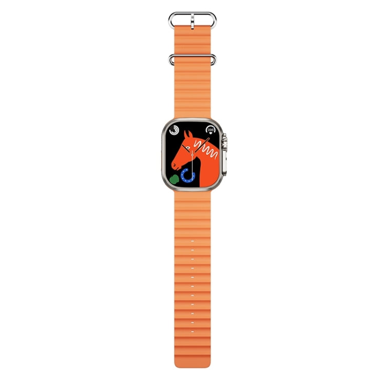 ZGA W04 2.03 inch Screen Seconds Hand BT Call Smart Watch, Support Health Monitor / AI Voice Assistant / SOS(Orange) - Smart Watches by ZGA | Online Shopping UK | buy2fix