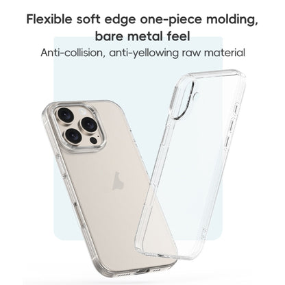 For iPhone 16 ZGA Clear TPU Shockproof Phone Case(Transparent) - iPhone 16 Cases by ZGA | Online Shopping UK | buy2fix