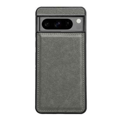 For Google Pixel 9 / Pixel 9 Pro Cowhide Texture Back Cover Phone Case(Grey) - Google Cases by buy2fix | Online Shopping UK | buy2fix