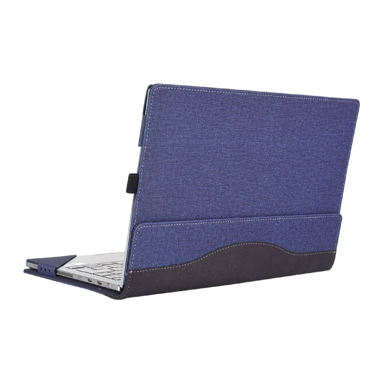 For Microsoft Surface Book 3 / 2 15 inch Cloth Texture Laptop Leather Case With Stand Function(Blue) - 15 inch by buy2fix | Online Shopping UK | buy2fix