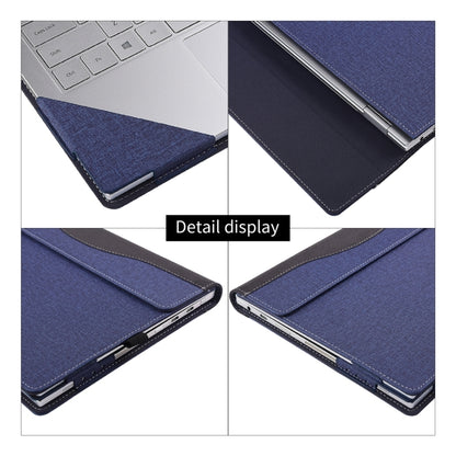 For Microsoft Surface Book 3 / 2 15 inch Cloth Texture Laptop Leather Case With Stand Function(Blue) - 15 inch by buy2fix | Online Shopping UK | buy2fix