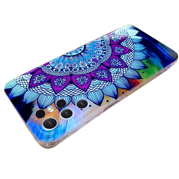 For Samsung Galaxy S24 Ultra 5G Colored Drawing Pattern TPU Phone Case(Half-flower) - Galaxy S24 Ultra 5G Cases by buy2fix | Online Shopping UK | buy2fix
