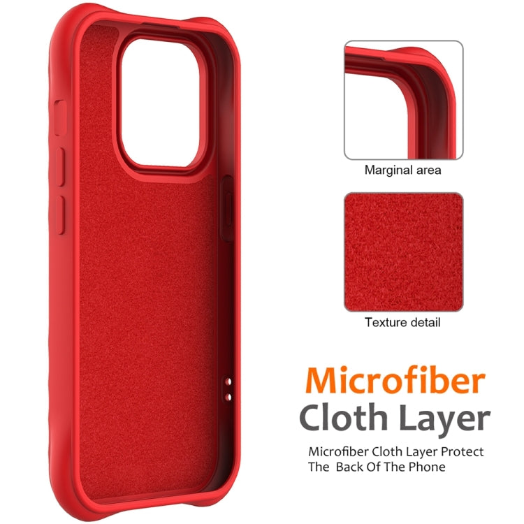 For iPhone 14 Pro Wave Texture MagSafe Magnetic Liquid Silicone Phone Case(Red) - iPhone 14 Pro Cases by buy2fix | Online Shopping UK | buy2fix