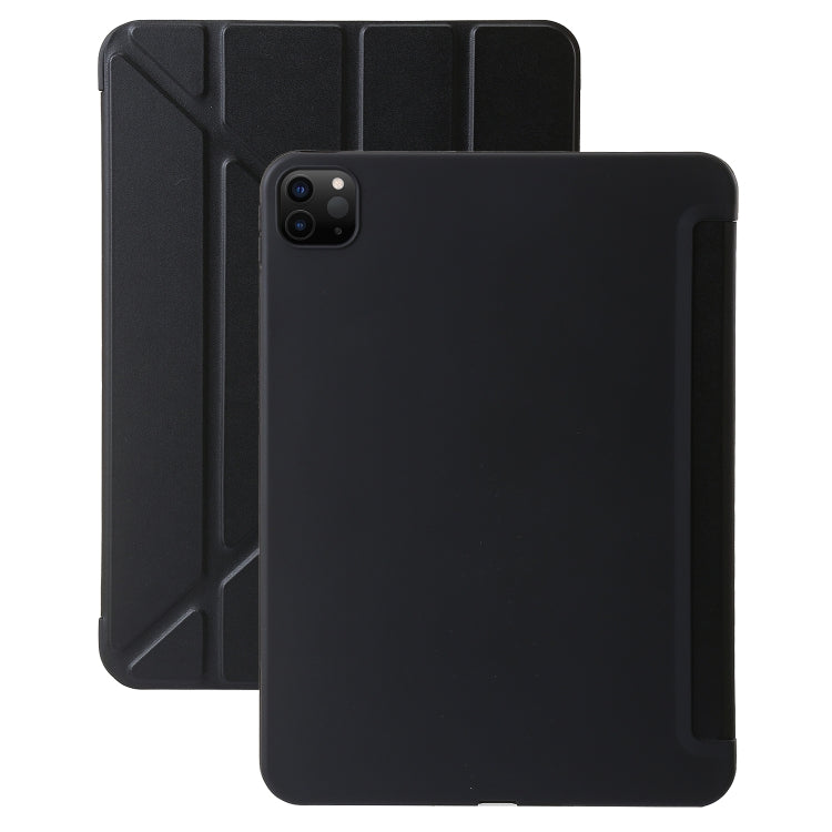 For iPad Pro 11 2024 TPU Deformation Flip Leather Tablet Case with Holder(Black) - iPad Pro 11 2024 Cases by buy2fix | Online Shopping UK | buy2fix