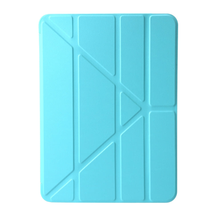 For iPad Pro 13 2024 TPU Deformation Flip Leather Tablet Case with Holder(Mint Blue) - iPad Pro 13 2024 Cases by buy2fix | Online Shopping UK | buy2fix