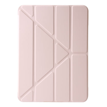 For iPad Pro 13 2024 TPU Deformation Flip Leather Tablet Case with Holder(Light Pink) - iPad Pro 13 2024 Cases by buy2fix | Online Shopping UK | buy2fix