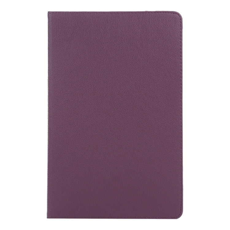 For iPad Pro 13 2024 360 Degree Rotation Litchi Texture Leather Tablet Case with Holder(Purple) - iPad Pro 13 2024 Cases by buy2fix | Online Shopping UK | buy2fix