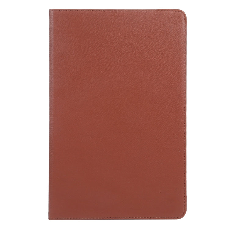 For iPad Pro 13 2024 360 Degree Rotation Litchi Texture Leather Tablet Case with Holder(Brown) - iPad Pro 13 2024 Cases by buy2fix | Online Shopping UK | buy2fix