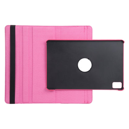 For iPad Pro 13 2024 360 Degree Rotation Litchi Texture Leather Tablet Case with Holder(Rose Red) - iPad Pro 13 2024 Cases by buy2fix | Online Shopping UK | buy2fix