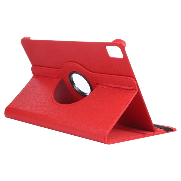 For iPad Air 13 2024 360 Degree Rotation Litchi Texture Leather Tablet Case with Holder(Red) - iPad Air 13 2024 Cases by buy2fix | Online Shopping UK | buy2fix