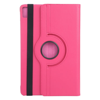 For iPad Air 13 2024 360 Degree Rotation Litchi Texture Leather Tablet Case with Holder(Rose Red) - iPad Air 13 2024 Cases by buy2fix | Online Shopping UK | buy2fix