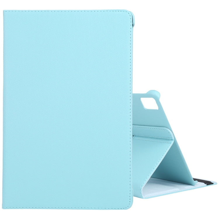 For iPad Air 11 2024 360 Degree Rotation Litchi Texture Leather Tablet Case with Holder(Sky Blue) - iPad Air 11 2024 Cases by buy2fix | Online Shopping UK | buy2fix