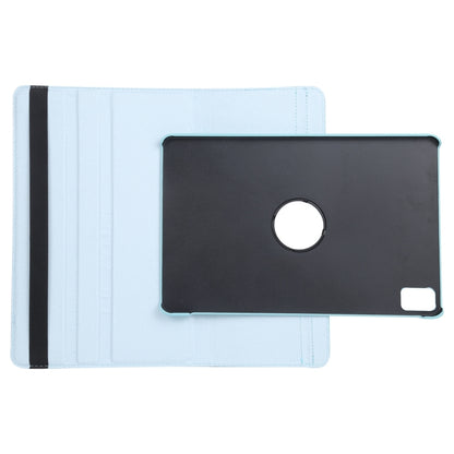 For iPad Air 11 2024 360 Degree Rotation Litchi Texture Leather Tablet Case with Holder(Sky Blue) - iPad Air 11 2024 Cases by buy2fix | Online Shopping UK | buy2fix