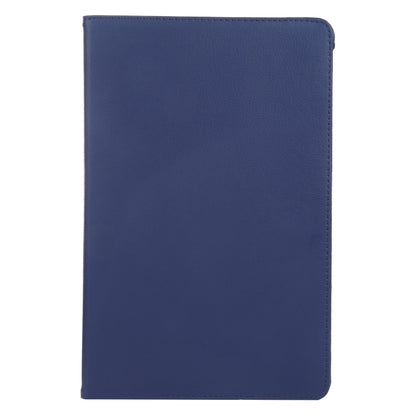 For iPad Pro 11 2024 360 Degree Rotation Litchi Texture Leather Tablet Case with Holder(Dark Blue) - iPad Pro 11 2024 Cases by buy2fix | Online Shopping UK | buy2fix