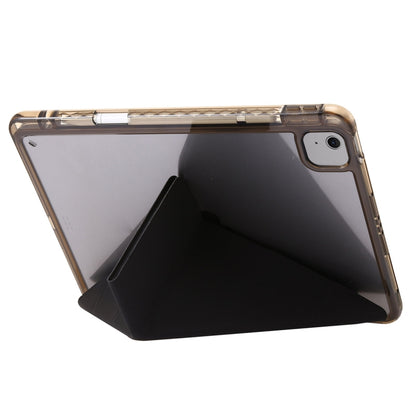 For iPad Air 11 2024 Clear Acrylic Deformation Leather Tablet Case(Black) - iPad Air 11 2024 Cases by buy2fix | Online Shopping UK | buy2fix