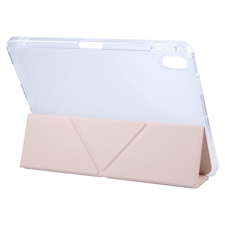 For iPad Pro 13 2024 GEBEI Deformation Leather Tablet Case(Pink) - iPad Pro 13 2024 Cases by GEBEI | Online Shopping UK | buy2fix