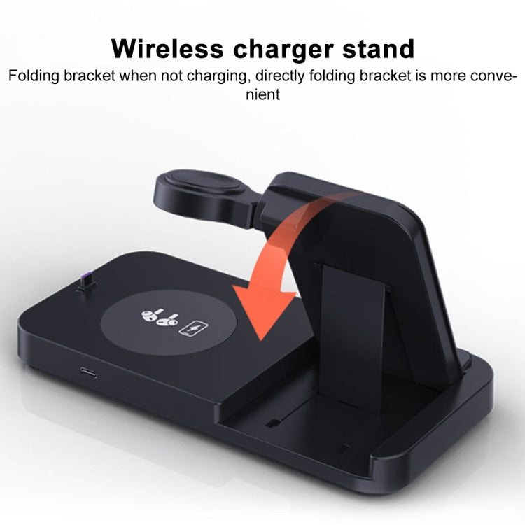 For Samsung Watch Series 3 in 1 15W Fold Wireless Charger Stand(White) - Multifunction Charger by buy2fix | Online Shopping UK | buy2fix