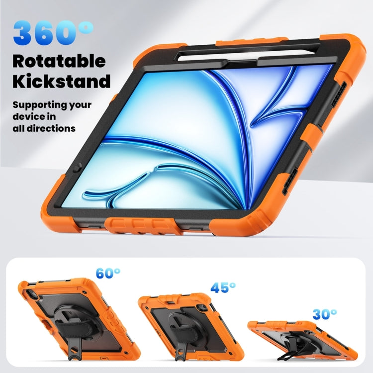 For iPad Air 11 2024 Silicone + PC Tablet Protective Case(Orange+Black) - iPad Air 11 2024 Cases by buy2fix | Online Shopping UK | buy2fix