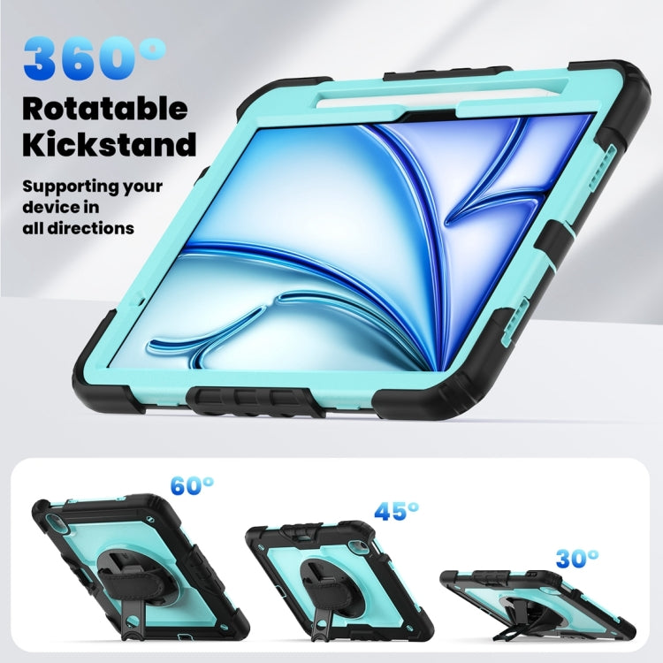 For iPad Air 11 2024 Silicone + PC Tablet Protective Case(Light Blue+Black) - iPad Air 11 2024 Cases by buy2fix | Online Shopping UK | buy2fix