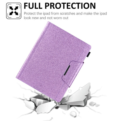 For iPad Pro 13 2024 Glitter Metal Buckle Leather Smart Tablet Case(Purple) - iPad Pro 13 2024 Cases by buy2fix | Online Shopping UK | buy2fix