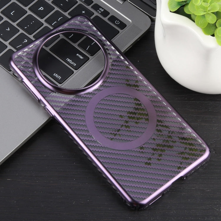 For Huawei Mate 60 Pro /60 Pro+ 6D Plated Carbon Fiber Clear Magsafe PC Phone Case(Aurora Purple) - Huawei Cases by buy2fix | Online Shopping UK | buy2fix