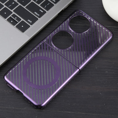 For Huawei Pocket 2 6D Plated Carbon Fiber Clear Magsafe PC Phone Case(Aurora Purple) - Huawei Cases by buy2fix | Online Shopping UK | buy2fix