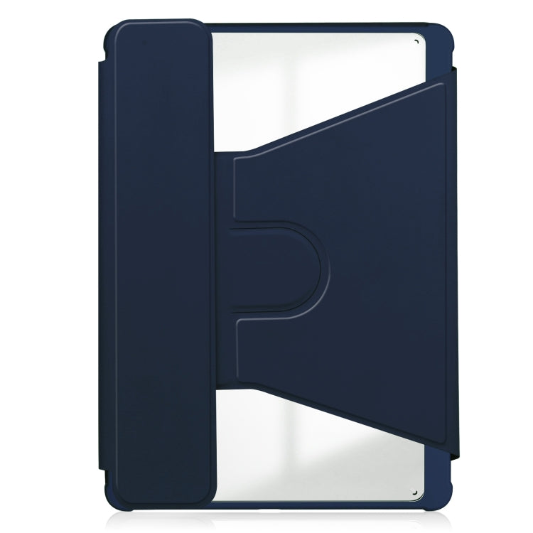 For iPad Pro 13 2024 Transparent Rotation Smart Leather Tablet Case(Dark Blue) - iPad Pro 13 2024 Cases by buy2fix | Online Shopping UK | buy2fix