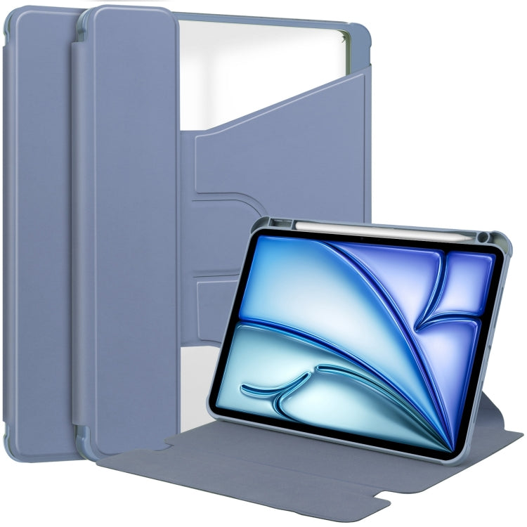 For iPad Air 13 2024 Transparent Rotation Smart Leather Tablet Case(Lavender) - iPad Air 13 2024 Cases by buy2fix | Online Shopping UK | buy2fix