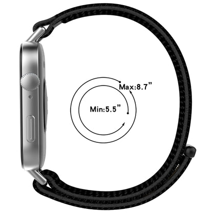 For Huawei Watch Fit3 Nylon Loop Hook and Loop Fastener Watch Band(Official Black) - Watch Bands by buy2fix | Online Shopping UK | buy2fix