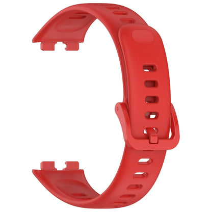 For Huawei Band 9 / 9 NFC / 8 / 8 NFC Nail Button Glossy Silicone Watch Band(Red) - Watch Bands by buy2fix | Online Shopping UK | buy2fix