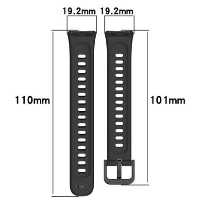 For Huawei Band 9 / 9 NFC / 8 / 8 NFC Nail Button Glossy Silicone Watch Band(Black) - Watch Bands by buy2fix | Online Shopping UK | buy2fix