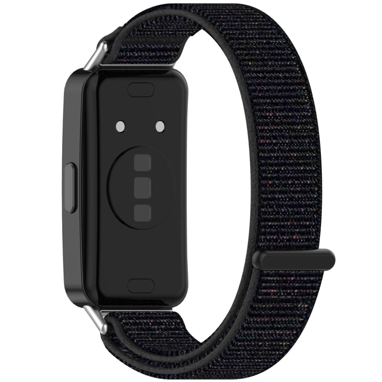 For Huawei Band 9 / 9 NFC / 8 / 8 NFC Nylon Loop Hook and Loop Fastener Watch Band(Official Black) - Watch Bands by buy2fix | Online Shopping UK | buy2fix